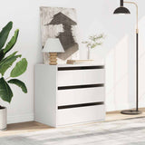 Corner Chest of Drawers White 60x41x58 cm Engineered Wood - Side View