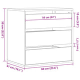 Corner Chest of Drawers White 60x41x58 cm Engineered Wood - Extra Image