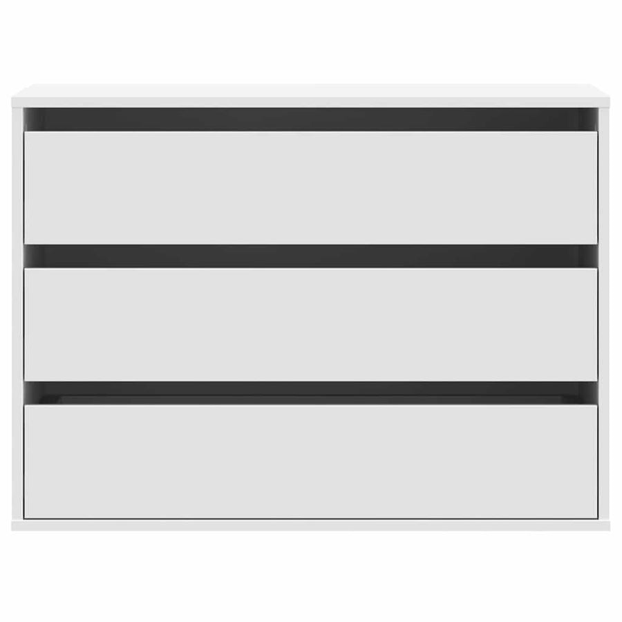 Corner Chest of Drawers White 80x41x58 cm Engineered Wood