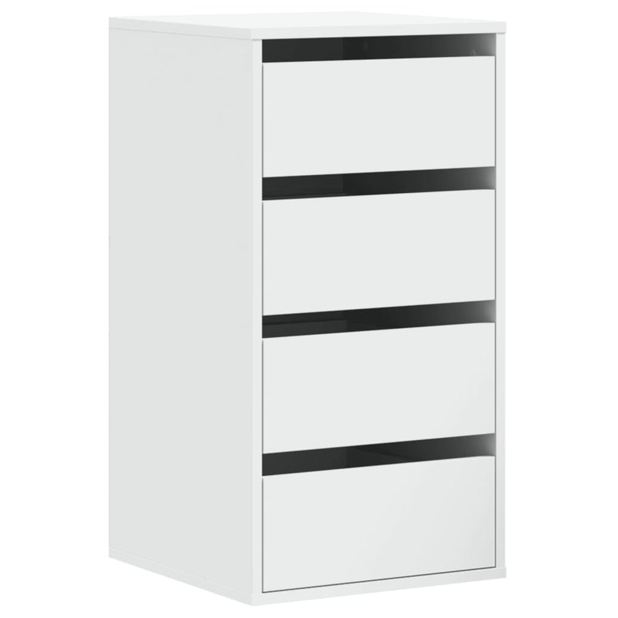 Corner Chest of Drawers White 40x41x76 cm Engineered Wood