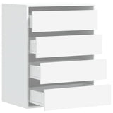 Corner Chest of Drawers White 60x41x76 cm Engineered Wood