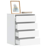 Corner Chest of Drawers White 60x41x76 cm Engineered Wood