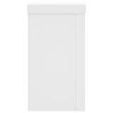 Plant Stands 2 pcs White 10x10x18 cm Engineered Wood - Rear View