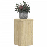 Plant Stands 2 pcs Sonoma Oak 10x10x18 cm Engineered Wood - Low Angle