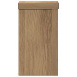 Plant Stands 2 pcs Artisan Oak 10x10x18 cm Engineered Wood - Side View