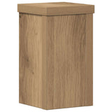 Plant Stands 2 pcs Artisan Oak 10x10x18 cm Engineered Wood - Top-Down View