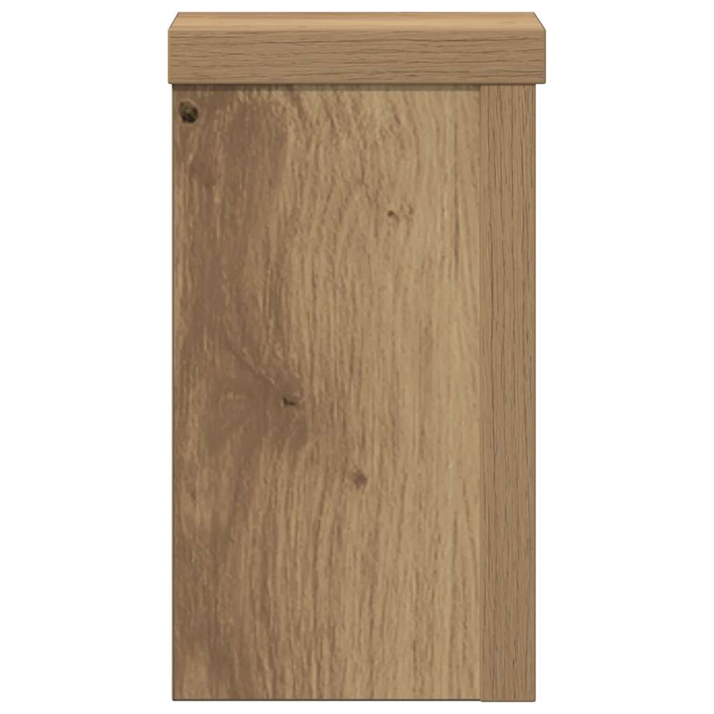 Plant Stands 2 pcs Artisan Oak 10x10x18 cm Engineered Wood