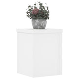 Plant Stands 2 pcs White 15x15x20 cm Engineered Wood - Low Angle
