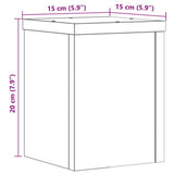 Plant Stands 2 pcs White 15x15x20 cm Engineered Wood - Extra Image