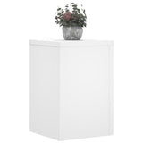 Plant Stands 2 pcs White 20x20x30 cm Engineered Wood - Side View