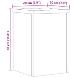 Plant Stands 2 pcs White 20x20x30 cm Engineered Wood - Extra Image