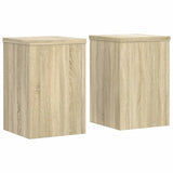 Plant Stands 2 pcs Sonoma Oak 20x20x30 cm Engineered Wood - Front View