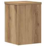 Plant Stands 2 pcs Artisan Oak 20x20x30 cm Engineered Wood - Side View