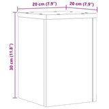 Plant Stands 2 pcs Artisan Oak 20x20x30 cm Engineered Wood