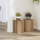 Plant Stands 2 pcs Artisan Oak 20x20x30 cm Engineered Wood
