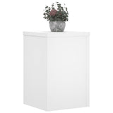 Plant Stands 2 pcs White 25x25x35 cm Engineered Wood - Side View