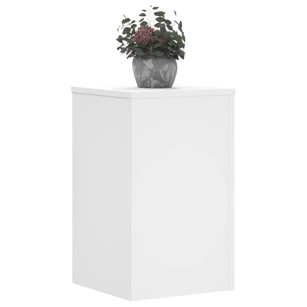 Plant Stands 2 pcs White 30x30x50 cm Engineered Wood