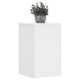 Plant Stands 2 pcs White 30x30x50 cm Engineered Wood - Side View