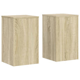 Plant Stands 2 pcs Sonoma Oak 30x30x50 cm Engineered Wood - Front View