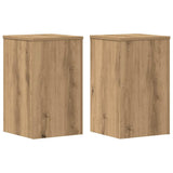 Plant Stands 2 pcs Artisan Oak 30x30x50 cm Engineered Wood - Front View
