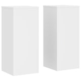 Plant Stands 2 pcs White 30x30x70 cm Engineered Wood - Front View