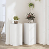 Plant Stands 2 pcs White 30x30x70 cm Engineered Wood