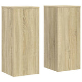 Plant Stands 2 pcs Sonoma Oak 30x30x70 cm Engineered Wood - Front View