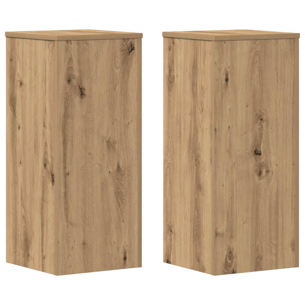 Plant Stands 2 pcs Artisan Oak 30x30x70 cm Engineered Wood