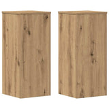 Plant Stands 2 pcs Artisan Oak 30x30x70 cm Engineered Wood - Front View