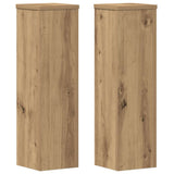 Plant Stands 2 pcs Artisan Oak 17x17x60 cm Engineered Wood - Front View