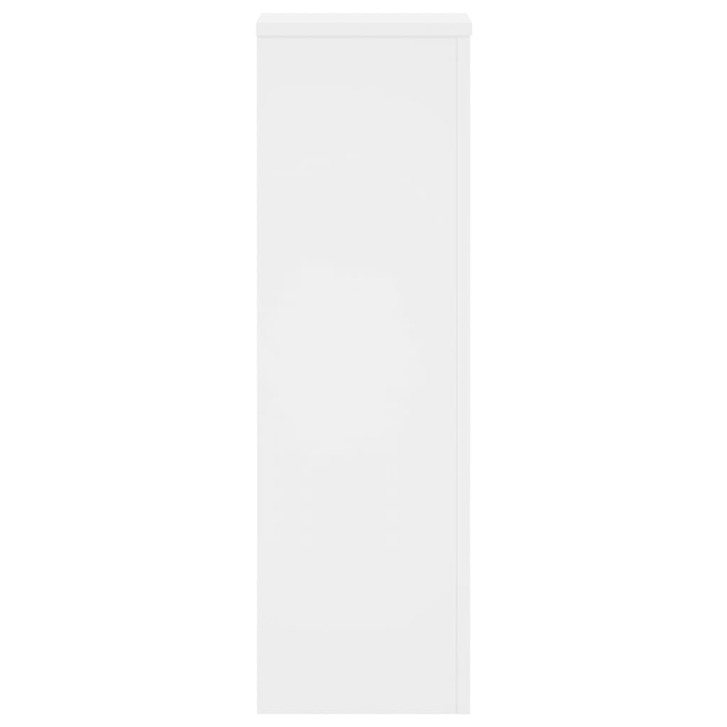 Plant Stands 2 pcs White 25x25x80 cm Engineered Wood