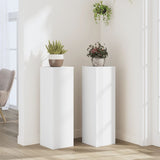 Plant Stands 2 pcs White 25x25x80 cm Engineered Wood