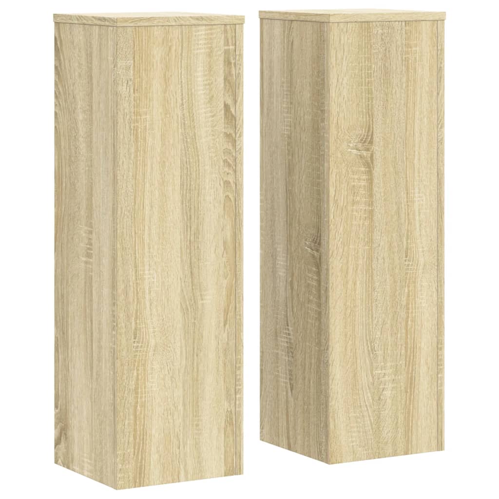 Plant Stands 2 pcs Sonoma Oak 25x25x80 cm Engineered Wood