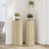 Plant Stands 2 pcs Sonoma Oak 25x25x80 cm Engineered Wood