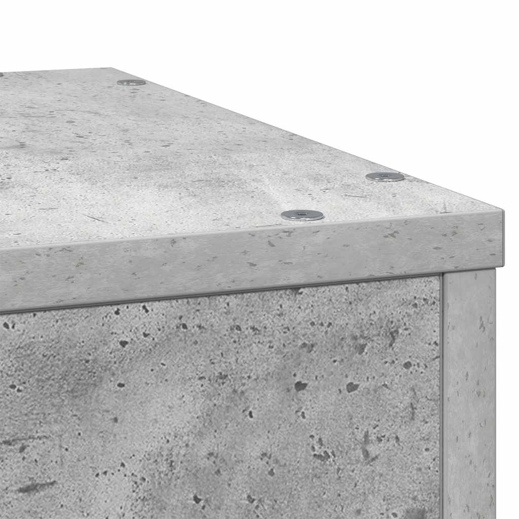 Plant Stand Concrete Grey 33x33x100 cm Engineered Wood