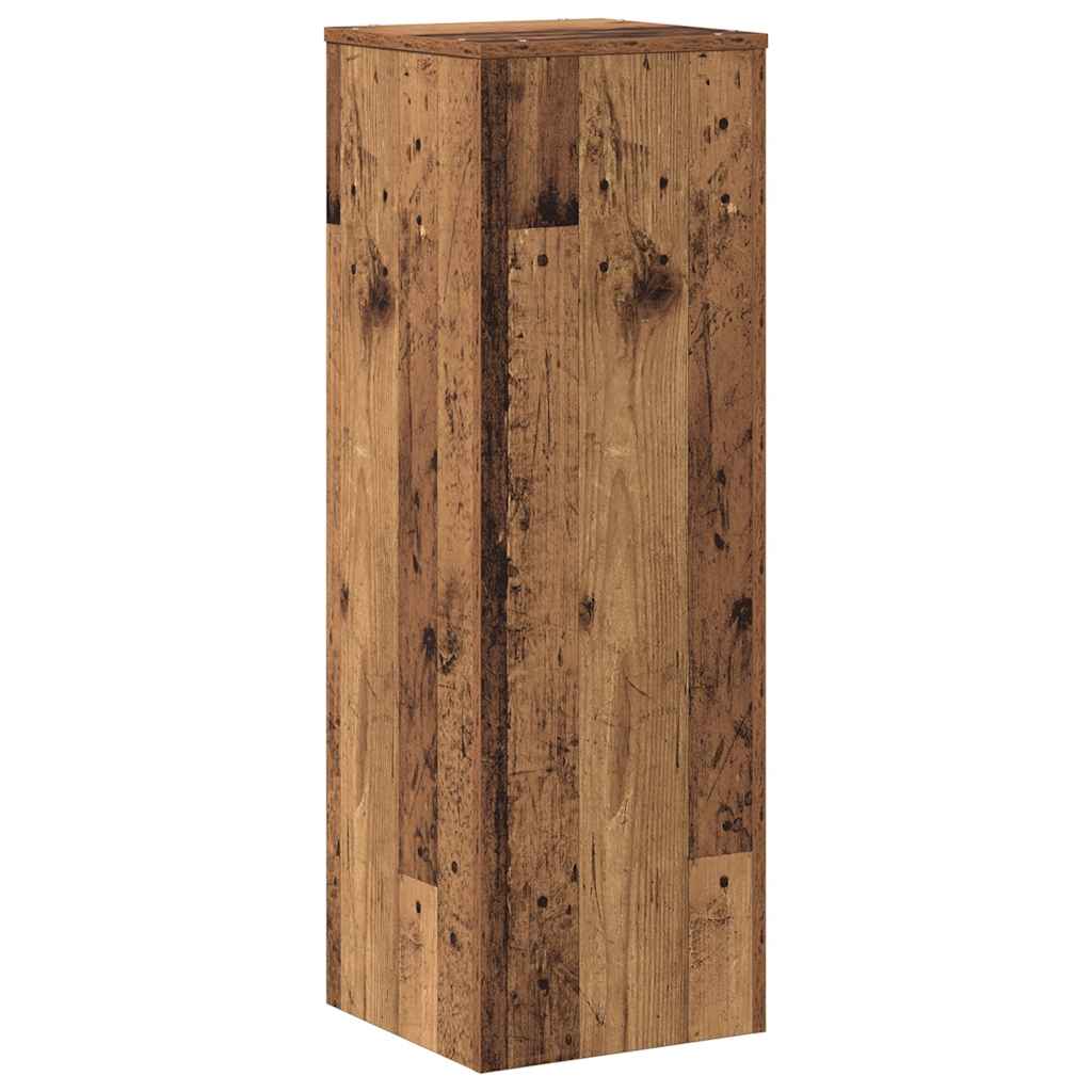 Plant Stand Old Wood 33x33x100 cm Engineered Wood