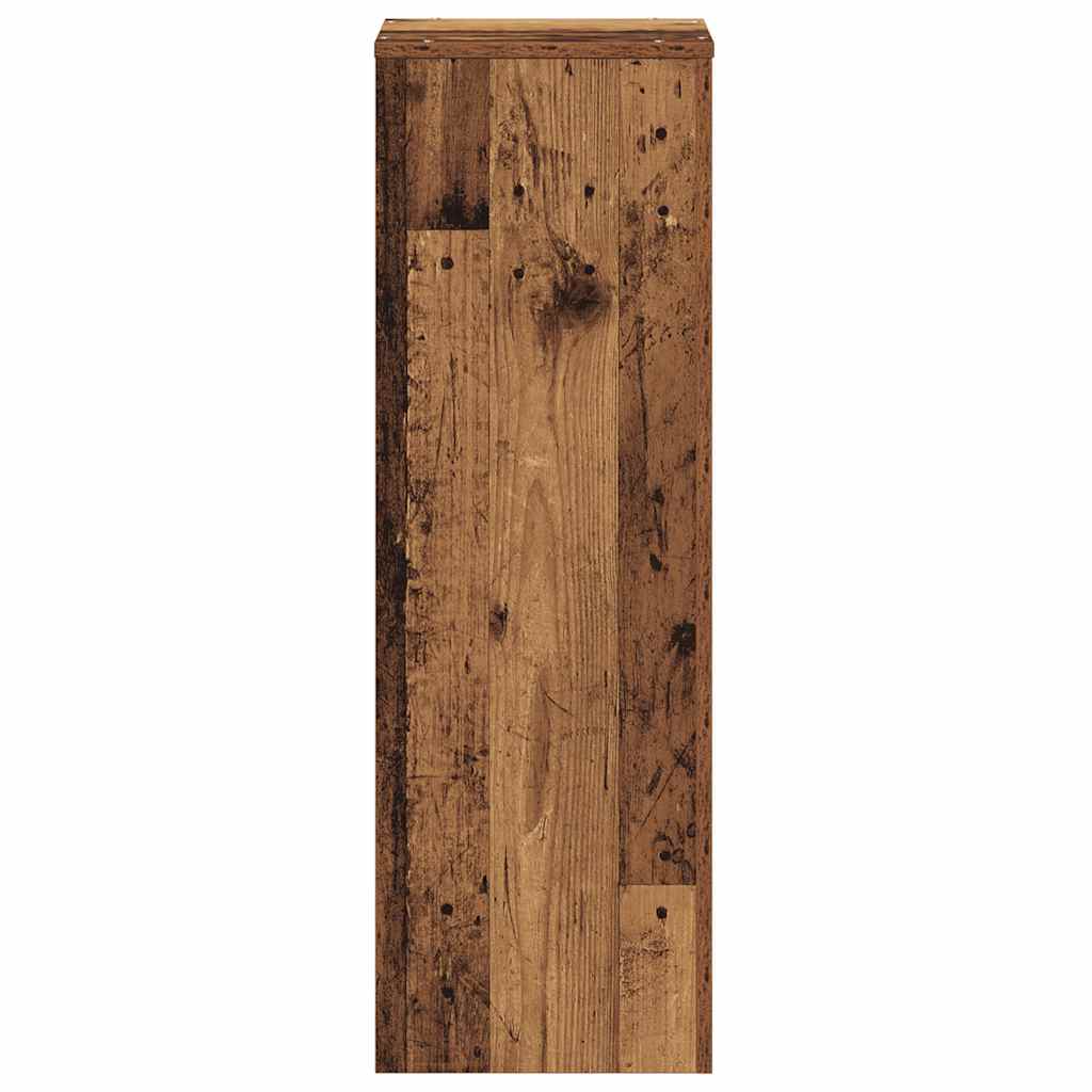 Plant Stand Old Wood 33x33x100 cm Engineered Wood