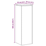 Plant Stand Old Wood 33x33x100 cm Engineered Wood