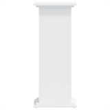 Plant Stand White 33x33x80 cm Engineered Wood - Side View