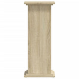 Plant Stand Sonoma Oak 33x33x80 cm Engineered Wood - Side View