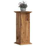 Plant Stand Old Wood 33x33x80 cm Engineered Wood - Close-Up Angle