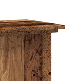 Plant Stand Old Wood 33x33x80 cm Engineered Wood - Rear View