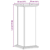 Plant Stand Artisan Oak 33x33x80 cm Engineered Wood - Extra Image