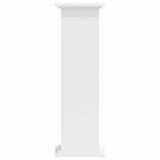 Plant Stand White 33x33x100 cm Engineered Wood - Top-Down View