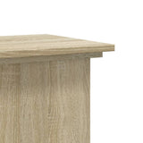 Plant Stand Sonoma Oak 33x33x100 cm Engineered Wood - Rear View