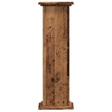 Plant Stand Old Wood 33x33x100 cm Engineered Wood - 45-Degree Angle