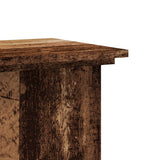 Plant Stand Old Wood 33x33x100 cm Engineered Wood - Rear View