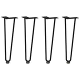 Hairpin Legs for Coffee Table 4 pcs Black 42 cm Solid Steel