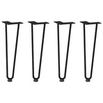 Hairpin Legs for Coffee Table 4 pcs Black 42 cm Solid Steel