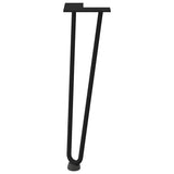 Hairpin Legs for Coffee Table 4 pcs Black 42 cm Solid Steel - 45-Degree Angle